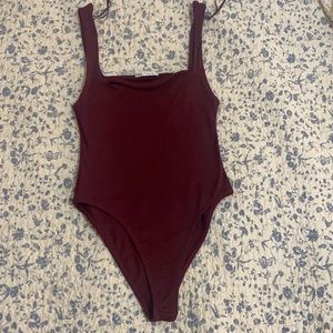 Maroon/ red bodysuit from Zara